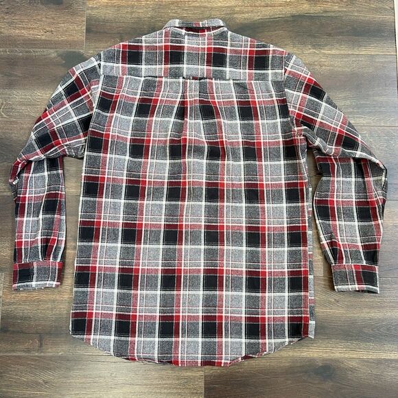 RedHead Shirt Size LT Large Red Black Gray Plaid Flannel Long Sleeve Button-Down - Picture 10 of 10